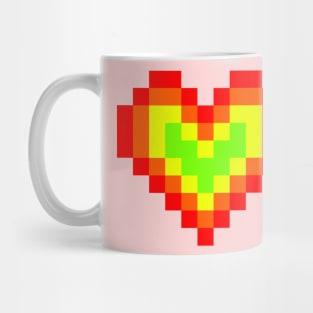 8bit Lover's heart Mug